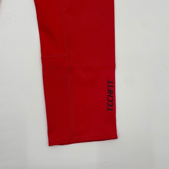 Adidas Mens Mahomes Techfit Training Tights Red Compression Leggings JE4330 M - Picture 9 of 14